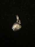 Vintage 3D Apple Sterling Silver Charm Pendant