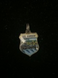 Denmark Made Gig Harbor WA Sterling Silver Charm Pendant W/ Enamel