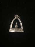 Gateway Arch St. Louis Sterling Silver Charm Pendant