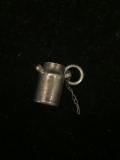 Water Milk Jug 3D Sterling Silver Charm Pendant