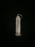 CN Tower Edmonton Sterling Silver Charm Pendant