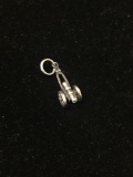 Antique Military Cannon Sterling Silver Charm Pendant