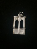 MMA Industrial Archway Sterling Silver Charm Pendant