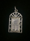 Houshold Door Sterling Silver Charm Pendant