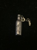 Vintage Wine Bottle Sterling Silver Charm Pendant