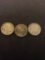 Lot of 3 United States Buffalo Nickels