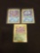 Lot of 3 Vintage Pokemon Holographic Rare Cards from Collection Unresearched