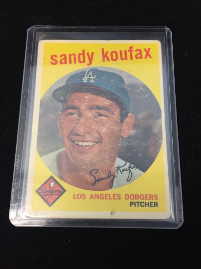 1959 Topps #163 Sandy Koufax Dodgers Vintage Baseball Card