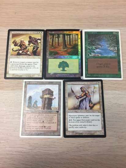 5 Card Lot of Vintage Magic the Gathering Rares & More from Collection