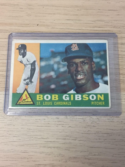 1960 Topps #73 Bob Gibson Cardinals Vintage Baseball Card