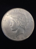 1923-S United States Peace Silver Dollar - 90% Silver Coin - AU Uncirculated Condition