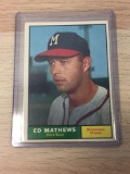 1961 Topps # 120 Ed Mathews Braves Vintage Baseball Card