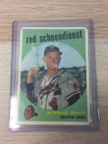 1959 Topps #480 Red Schoendienst Braves Vintage Baseball Card