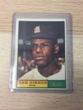1961 Topps #211 Bob Gibson Cardinals Vintage Baseball Card