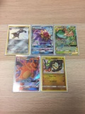 5 Card Lot of Vintage Pokemon Rares & Holofoil Cards from Collection - Unresearched