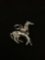 Designer Carved Horse Sterling Silver Charm Pendant