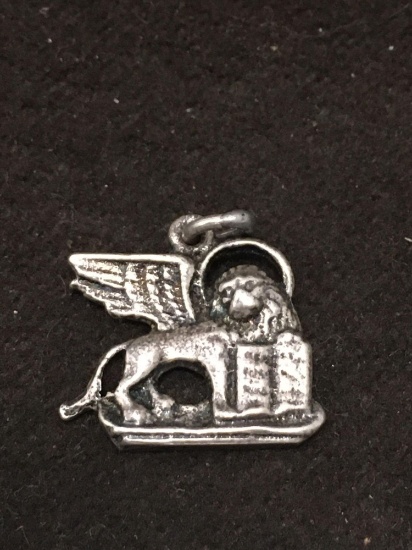 Mythical Griffin Sterling Silver Charm Pendant