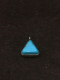 Native American Hallmarked Turquoise & Sterling Silver Charm Pendant