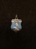 German Made Yellowstone Park Enameled Sterling Silver Charm Pendant