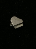 Opening Piano Sterling Silver Charm Pendant