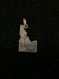 State of Idaho Outline Sterling Silver Charm Pendant