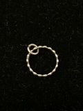 Small Ring Sterling Silver Charm Pendant