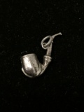 Vintage Tobacco Pipe Sterling Silver Charm Pendant
