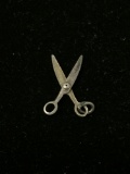 Moving Scissors Sterling Silver Charm Pendant