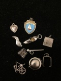 Huge Lot of Misc Condition & Age Sterling Silver Charms