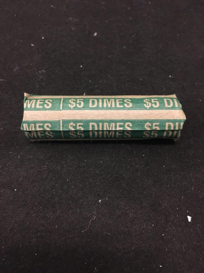 US 90% Silver Roosevelt Dime From Estate Roll (Times the Money)