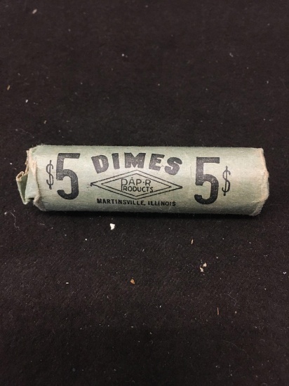 US 90% Silver Roosevelt Dime From Estate Roll (Times the Money)