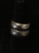 Lot of Two 8mm Wide Half Round Matched Sterling Silver Ring Bands-Size 10