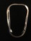 Italian Made 3.0mm Wide 18in Long Herringbone Link Sterling Silver Necklace