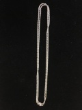 FAS Italian Made Rope Link 1.75mm Wide 30in Long Sterling Silver Chain