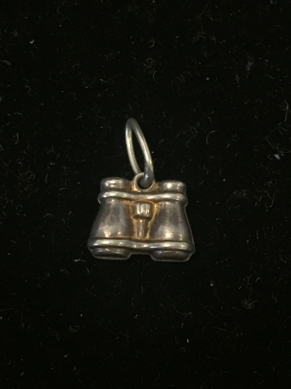 Theatre Binoculars Sterling Silver Charm Pendant