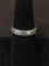 Carved Square & Circle Sterling Silver Ring Band Sz 6