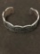 Old Pawn Taxco Sterling Silver Mens Large Celtic Design Cuff Bracelet - 45 grams