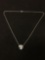 Sterling Silver & 12K Black Hills Gold Leaf Angel Pendant 18 Inch Silver Necklace