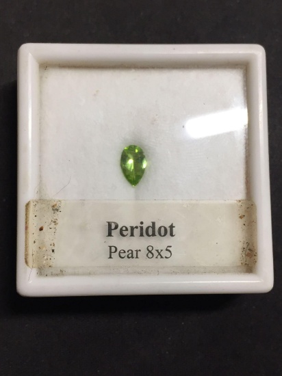 Pear Shaped Peridot Gemstone - 8X5 mm