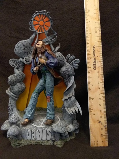 RARE 2000 McFarland Janis Joplin Action Figure Toy With Stage