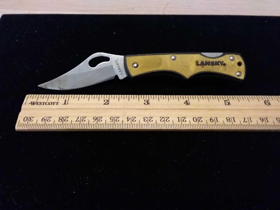 Lansky Small Rubber Handled Folding Pocket Knife