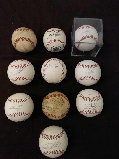 Lot of 10 Signed Autographed Baseballs that We Couldnt Identify Signatures from Estate Collection