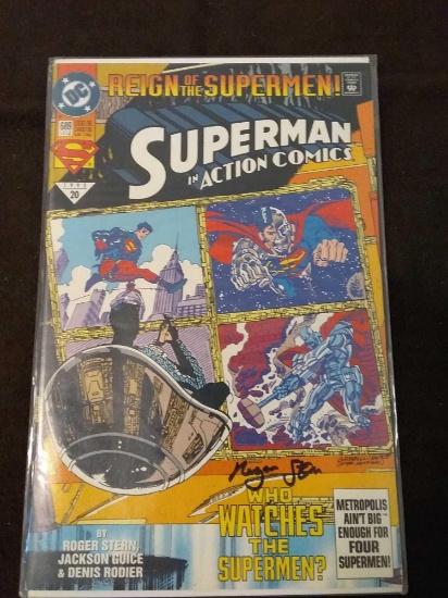 Superman in Action Comics #689 Signed Autographed by Roger Stone