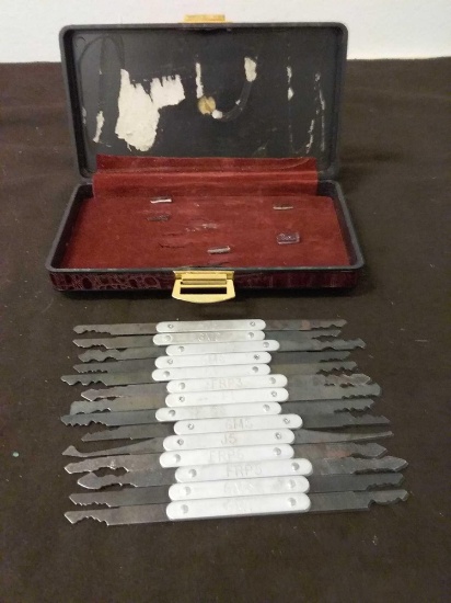 Vintage Locksmith Lock Pick Key Set from Estate Collection
