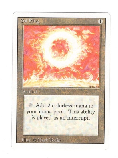 MTG Magic the Gathering SOL RING Revised Trading Card