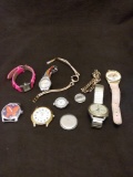 Lot of Estate Watches and Parts As Found