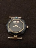 Rare Stamper Ladies 10K Gold & Stainless Steel Watch - Black Hills - 13 Grams Total Weight
