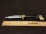 Brass & Wood Handled Large Folding Knife