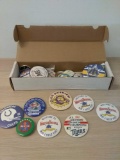 Lot of Vintage Button and Pins - Sports Themed Mostly - 1970s & 1980s