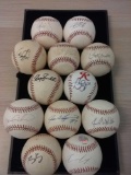 Lot of 12 Unidentified Unresearched Signed Autographed Baseballs from